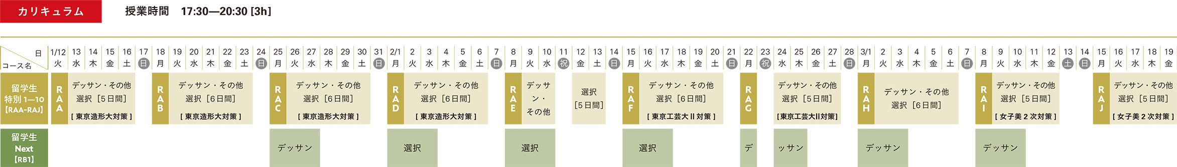 2021年1月‐3月講座 外国人留学生帰国生|すいどーばた美術学院