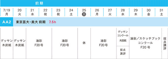油画科 夏季講習会2021年 前期AA2