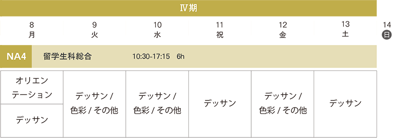 夏季講習会 留学生 Ⅳ期NA4