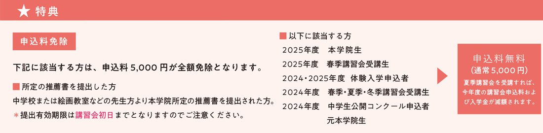 申込特典