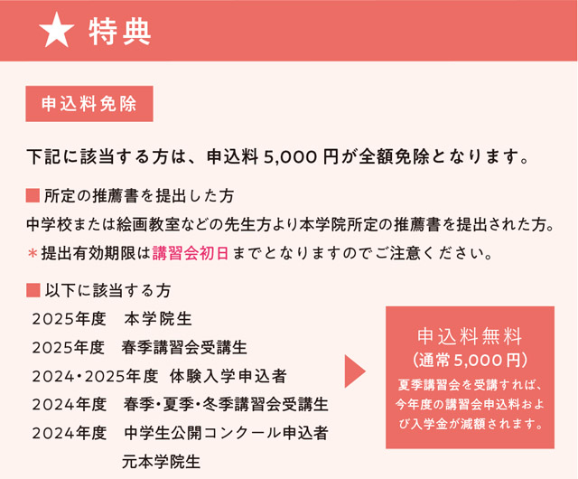 申込特典