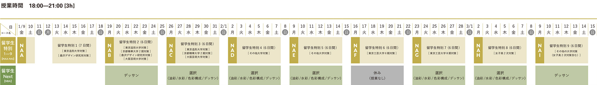 2026年1月‐3月講座　外国人留学生帰国生｜すいどーばた美術学院