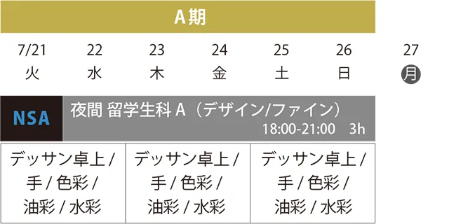 夏季講習会 留学生 A期